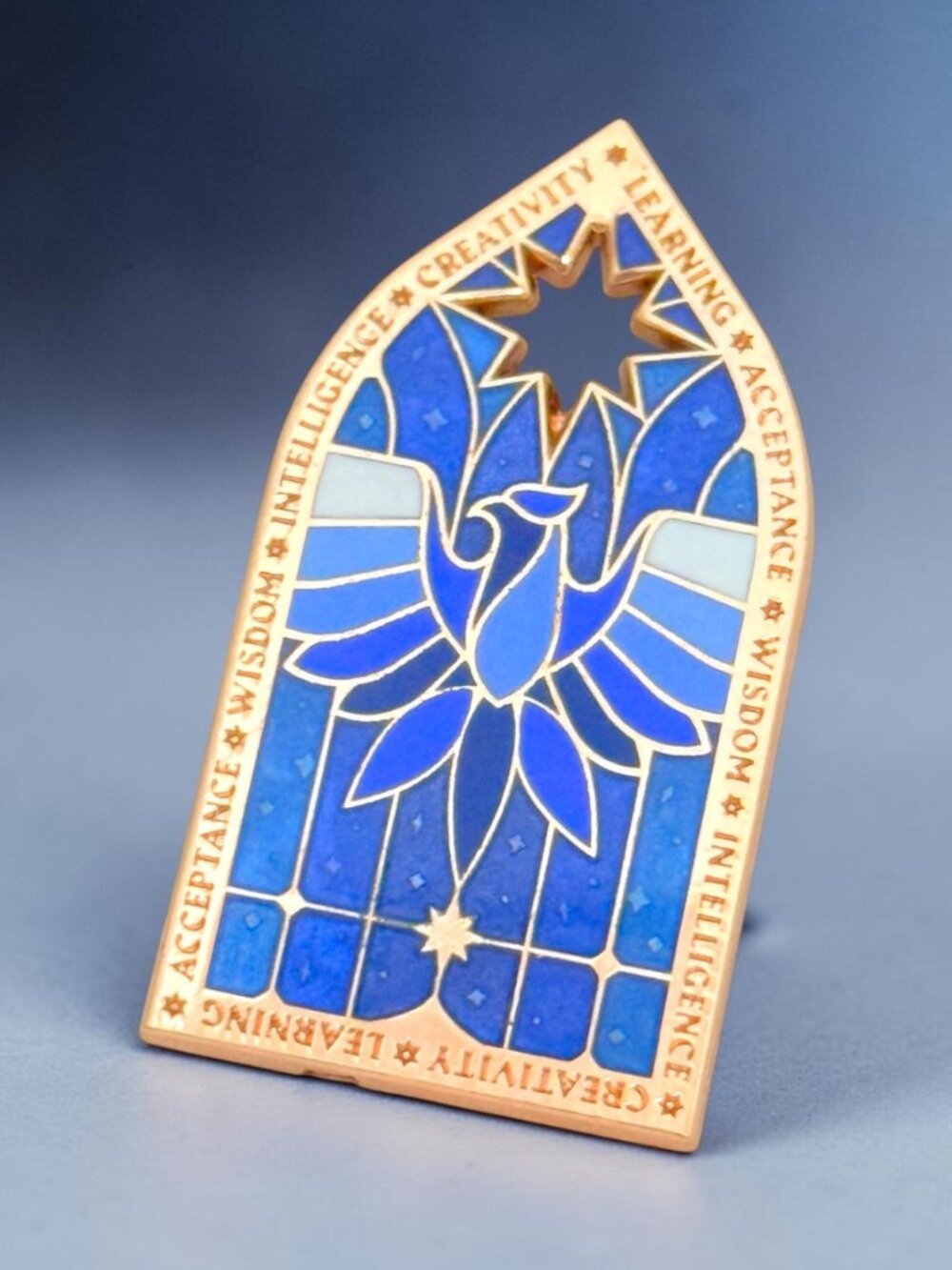 Rare GardenSouls "Eagle Window" Enamel Rose Gold Plated Lapel Pin